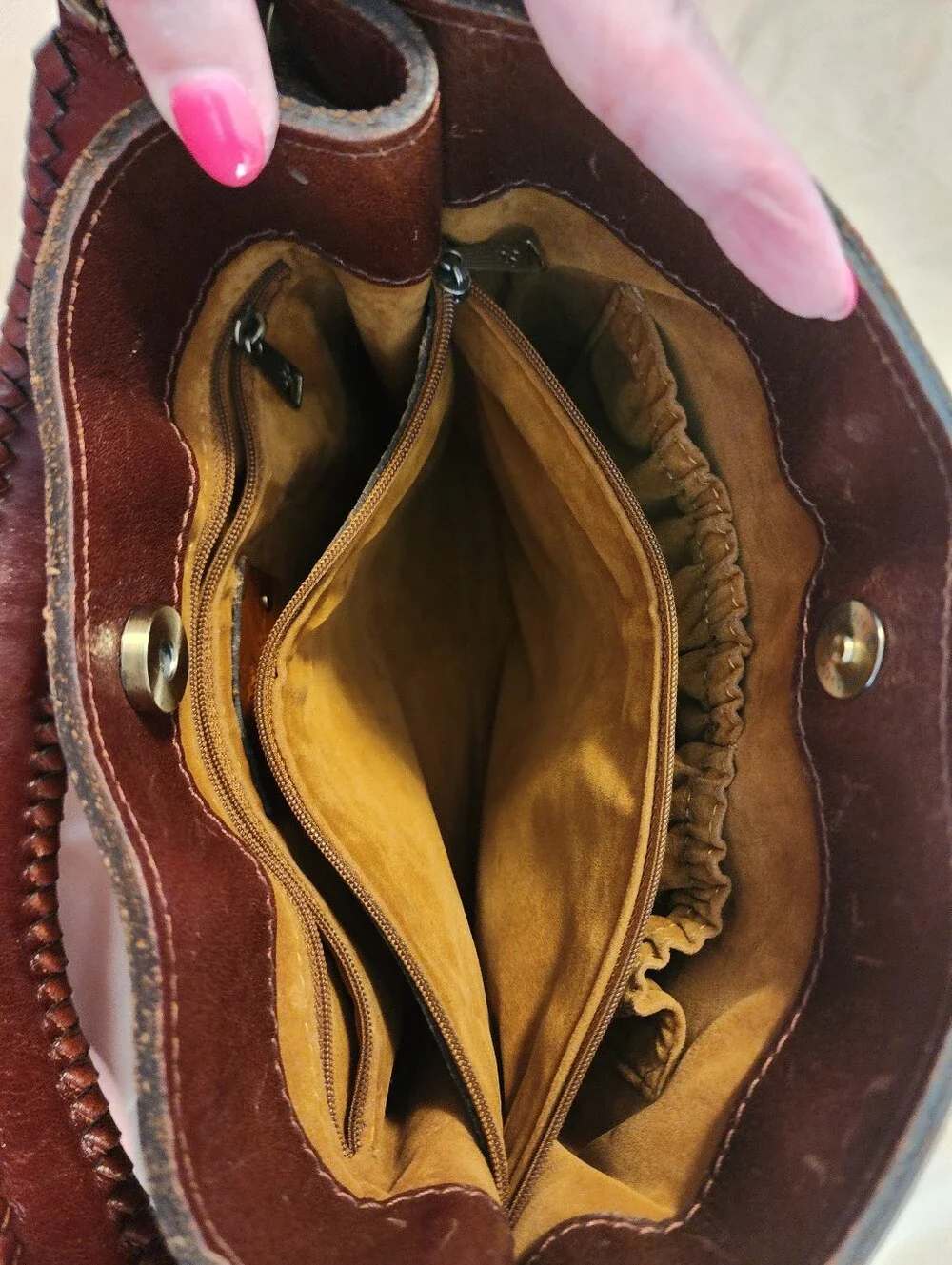 Patricia Nash 10th Anniversary Brown Tooled Leather Tassel Bag Fall 2010 Collect